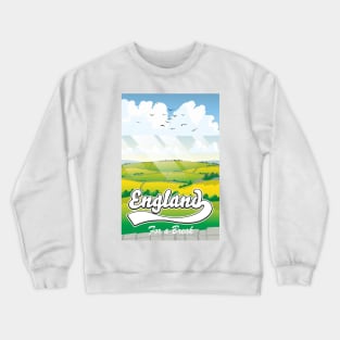 England For a Break vintage style travel poster Crewneck Sweatshirt